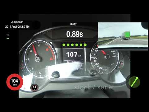 Audi Q5 2.0 TDI quattro tuned - stock vs stage 1 before and after 0-100 & 100-200 km/h Acceleration