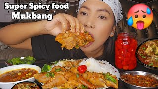Download lagu Super Spicy Kinema Ra Sidra/piro Sungur ko khuta ko achar/Nepali Mukbang/Pork Lover/Spicy Mukbang 🥵. mp3
