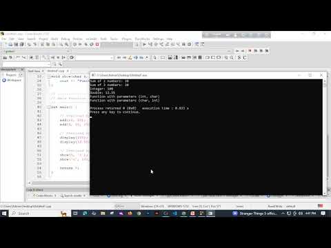 Tutorial 11function Overloading In C Same Function Name With Different Parameters Explained