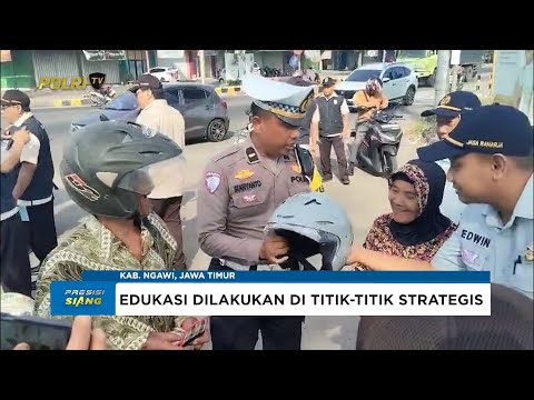 POLANTAS NGAWI BAGI-BAGI HELM GRATIS BAGI PENGGUNA JALAN