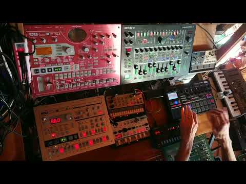 Melancholic jam 2 on Korg ESX-1, ES-1 MK2, ES-2, Volca Bass & Keys, Roland J-6, MX-1, Lexicon MX-200