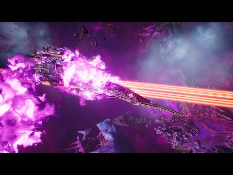 Skalgrim Mod 2021: Planet Killer - Black Legion vs Asuryani - Battlefleet Gothic Armada 2