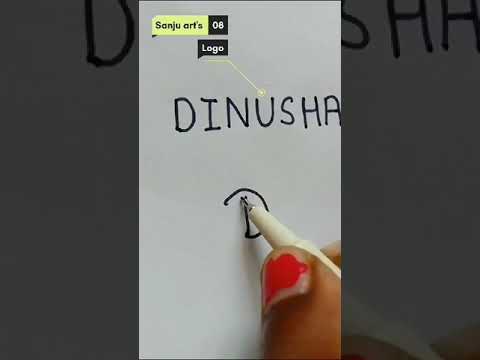 Dinusha name brand logo 💥#shorts #brand #logodesign #youtubeshorts #dinusha #viralvideo #shortvideo