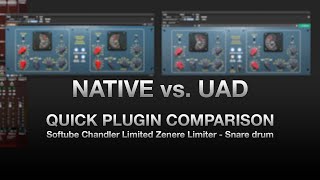 Video thumbnail for Quick Plugin Comparison Softube Chandler Zener Limiter (Native vs UAD) by Peak Attack Studios