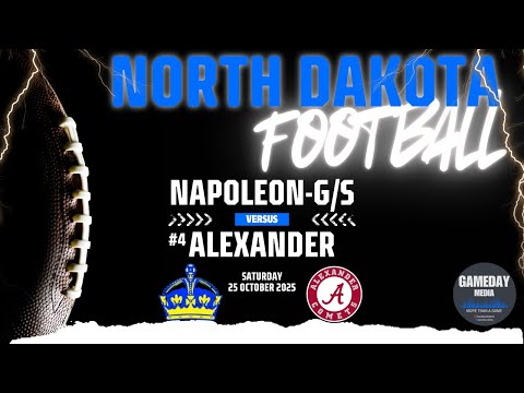 (10-25-25)🏈LIVE ND High School 9B Playoff Football:🔷Napoleon G-S Imperials vs #4 Alexander Comets🔷🏈