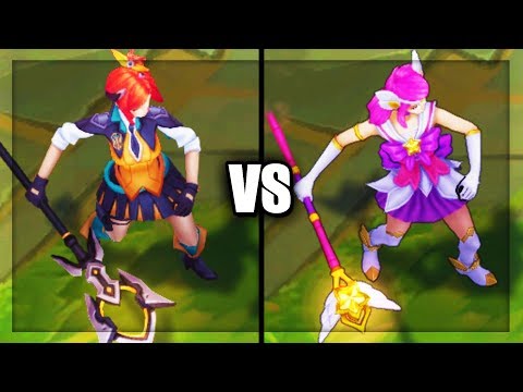 Battle Academia Lux vs Star Guardian Lux Epic Skins Comparison - League of Legends