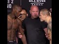 The final staredown ? between Israel Adesanya and Marvin Vettori before #UFC263 #Shorts