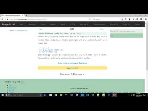 Difference between header file (.h) and cpp file (.cpp). | javapedia.net