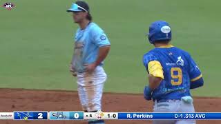 Robbie Perkins blasts his first homer as a Brisbane Bandit