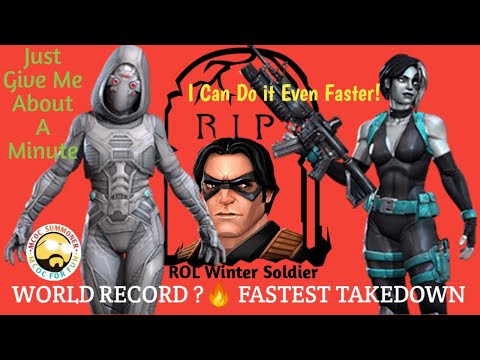 ROL WINTER SOLDIER FASTEST TAKE DOWN | WORLD RECORD TAKEDOWN WINTER SOLDIER  | MCOC REALM OF LEGENDS