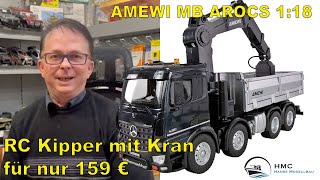 1:18 MB AROCS Kranwagen – Voll RC für 159€! Amewi 22716 im Test mit Kran & Kipper