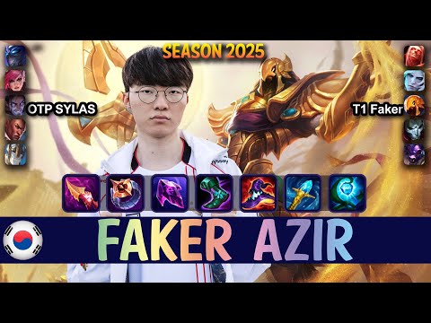 T1 Faker AZIR vs OTP SYLAS Mid - Patch 25.11 KR Ranked | lolrec