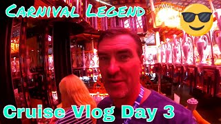 Cruise Vlog Day 3 - Sea Day on the Carnival Legend - Eat , Drink, Relax, Repeat