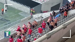 WATCH: Nice and Cologne FANS CLASH in stadium