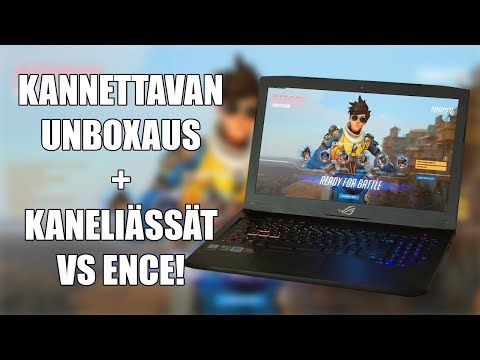 Kannettavan unboxaus ja peli ENCEä vastaan