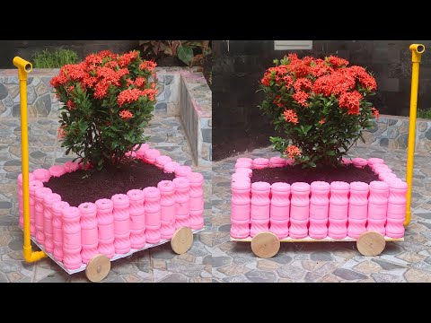 Amazing ideas for Making Flower Pot Recycling plastic Bottles into flower Pot