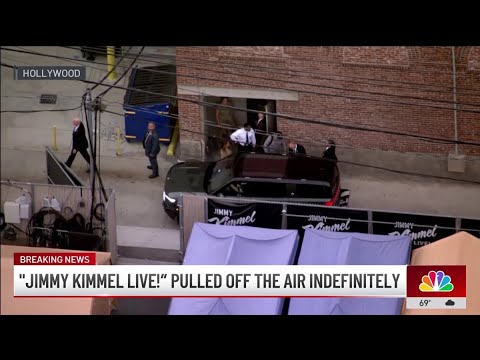 Exclusive: Jimmy Kimmel seen leaving studio after show was pulled off the air indefinitely