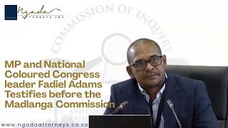 Download lagu MP and National Coloured Congress leader Fadiel Adams Testifies before the Madlanga Commission mp3