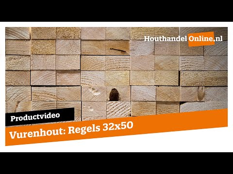 Regel Vuren 32x50mm (28x45mm werkend) per 8 stuks video