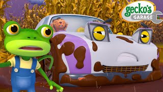 Stuck in the Mud Maze! 🚜 | Gecko's Garage 🚚 | Cartoons For Kids | Toddler Fun Learning
