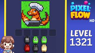 Pixel Flow Level 1321 Solution Walkthrough