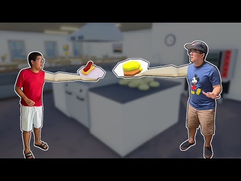 PASSAMOS UM DIA USANDO BRAÇO DE BORRACHA NO RESTAURANTE! (muito engraçado) - One-armed cook