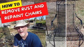 Removing Rust, Old Paint and Repainting Metal Patio Furniture