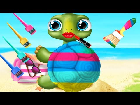 Fun New Born Baby Animal Care - Kids Learn Colors Makeup Games - Play Baby Animal Hair Salon 3