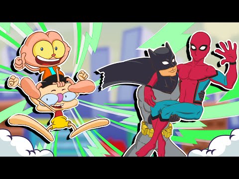 Capa de Mongo e Drongo em apuros com HOMEM ARANHA 🕷 e BATMAN 🦇 O Resgate de Mongo e Drongo.