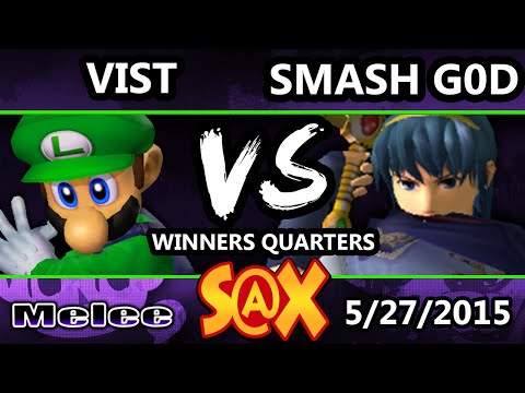 S@X - VGz | Smash God (Marth) Vs. Vist (Luigi) SSBM Winners Quarters - Smash Melee