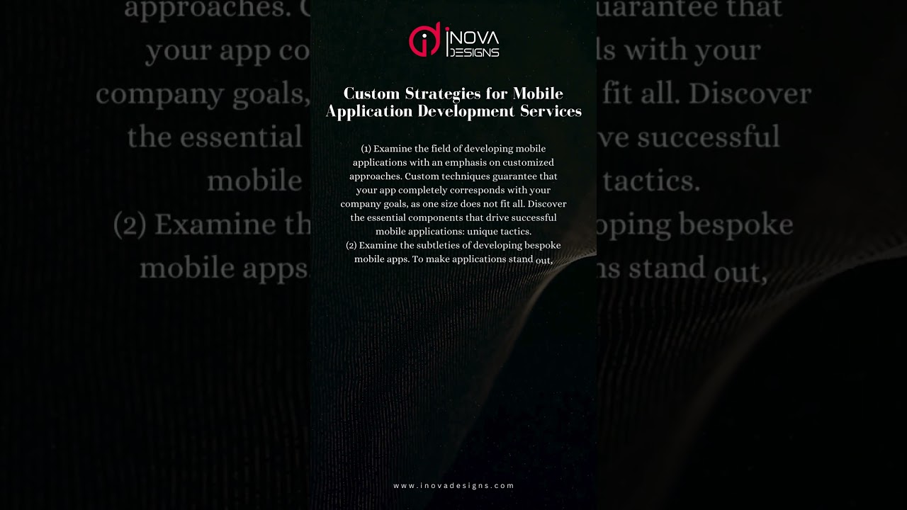 Custom Strategies for Mobile Application Development Services