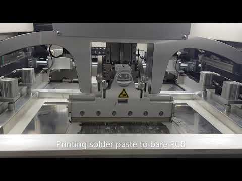 How is working Automatic printer for putting solder paste on bare PCB