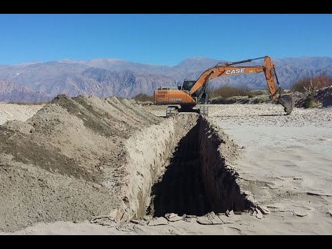 Comenzaron los trabajos de limpieza y encauzamiento del río Chuscha en Cafayate
