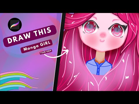 How to draw Manga Girl in Procreate | Tutorial for Beginners