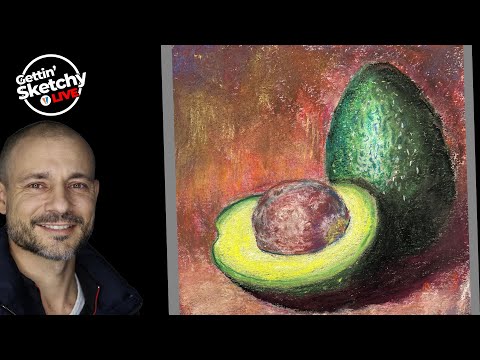 Drawing Avocados with Pastels - Live Drawing Exercise