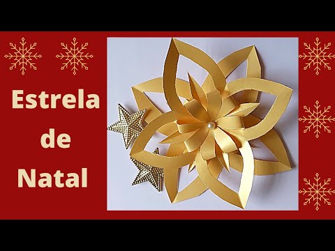 COMO FAZER UMA ESTRELA DE NATAL (ENFEITE NATALINO) - HOW TO MAKE A CHRISTMAS STAR   #MC1961