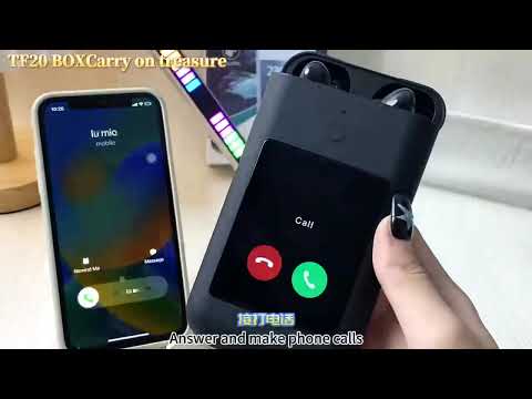 Introducing the Latest TF20 BOX TWS Earbuds with HD Touch Screen