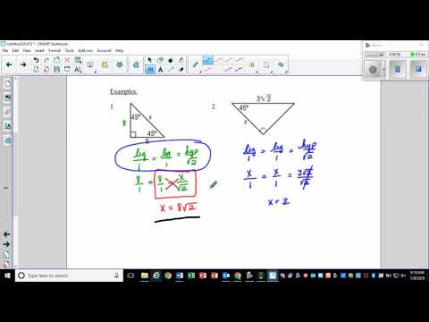 Unit 7 Day 2 Special Right Triangles