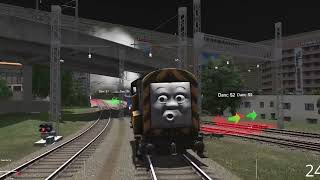 TRAINZ RAILROAD SIMULATOR - BERT THE YELLOW DIESEL SODOR IRONWORKS - CRASHED IN JAPAN MODEL TRAINZ!