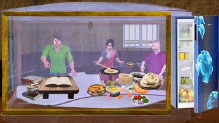 Old Fridge Turns Into AC Summer Problems Low Cost AC Hindi Kahani Hindi Moral Stories Comedy Video