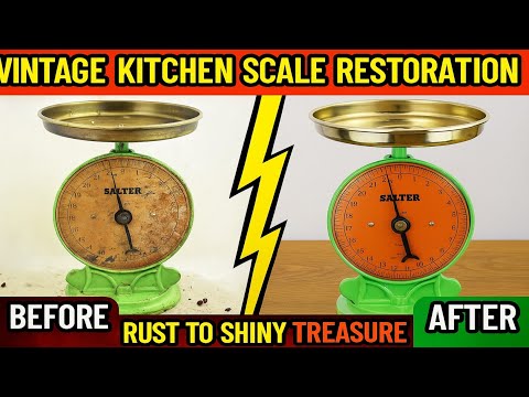Vintage Kitchen Scale Restoration 🔥 Rust to Shiny Treasure | Amazing Transformation