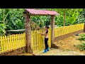 gardening, painting the gate with gold paint | farm construction / Ban Thi Diet
