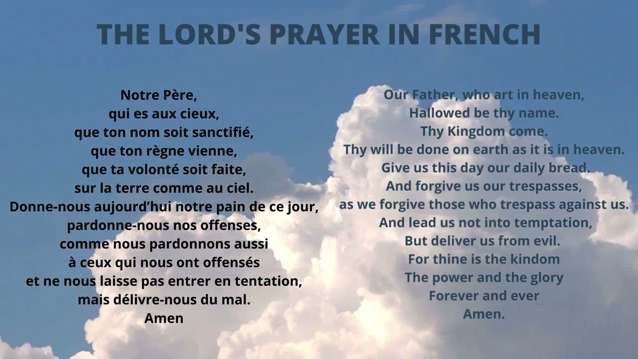 The Lord's Prayer in French