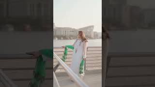 White Handmade Pure Chiffon Sharara - Video 2