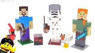 LEGO Minecraft BigFigs Series 1: Steve, Alex, Skeleton reviewed! 21148 21149 21150 by JANGBRiCKS