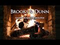 Brooks & Dunn - Hangin' 'Round the Mistletoe (Fireplace Video - Christmas Songs)