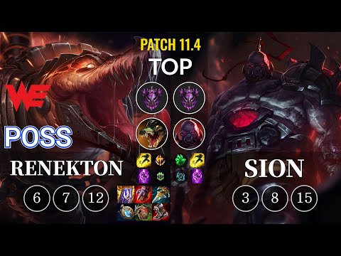 WE Poss Renekton vs Sion Top - KR Patch 11.4