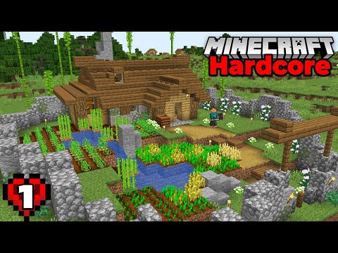 Minecraft Hardcore Let's Play : The Starter House! Episode 1
