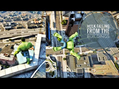 GTA 5 Hulk Falling Off highest Buildings (funny Falls)