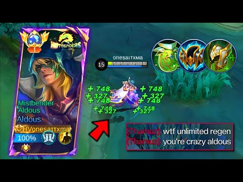 TOP GLOBAL ALDOUS NEW UNLIMITED SHIELD AND HP REGEN HACK BUILD IS HERE!!!🔥 | MLBB